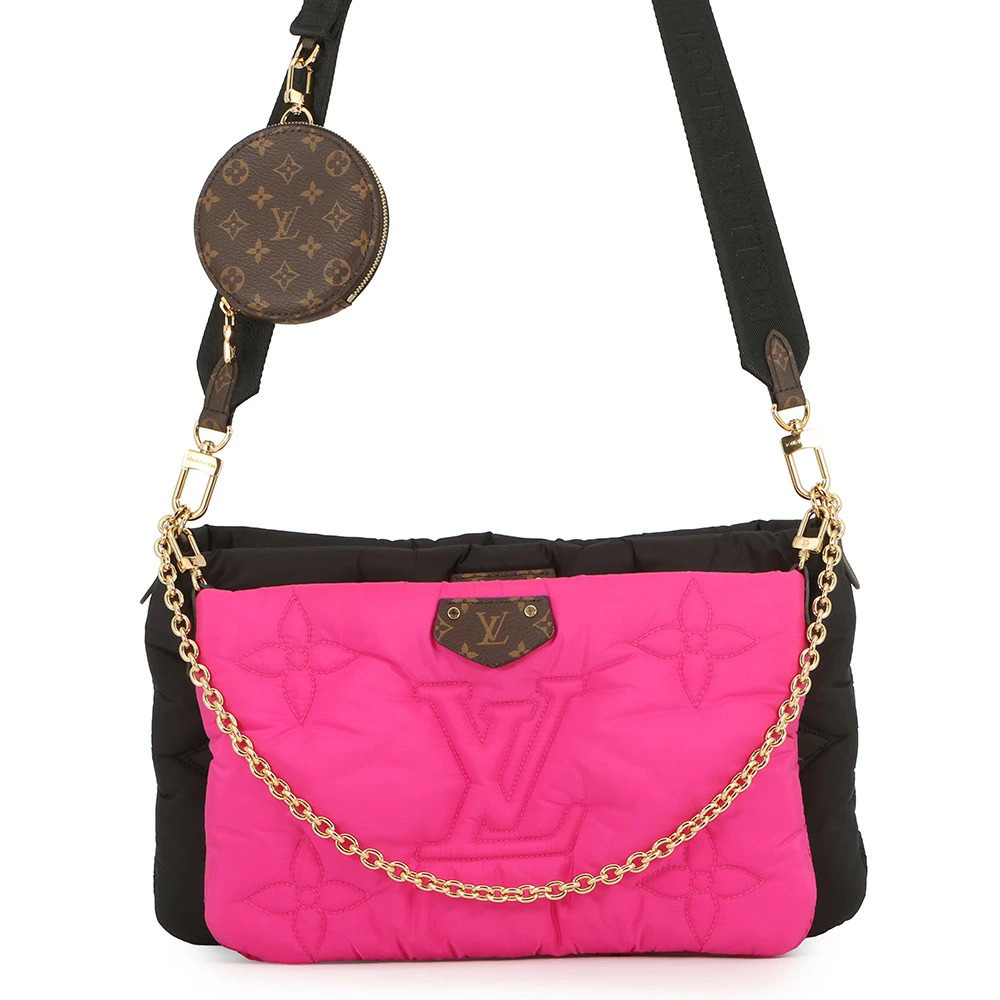 Louis Vuitton Monogram Maxi Multi Pochette Accessoires Shoulder Bag Black